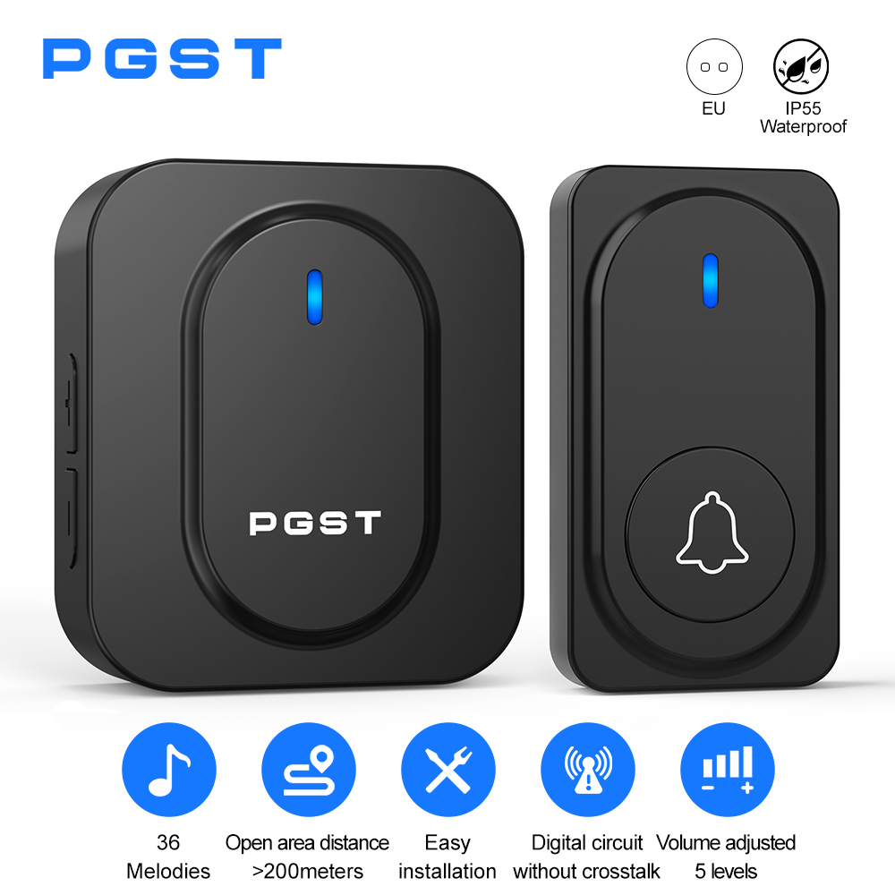 PGST Wireless Doorbell 36 Chim - Outdoor Lighting Black ulasan dan harga