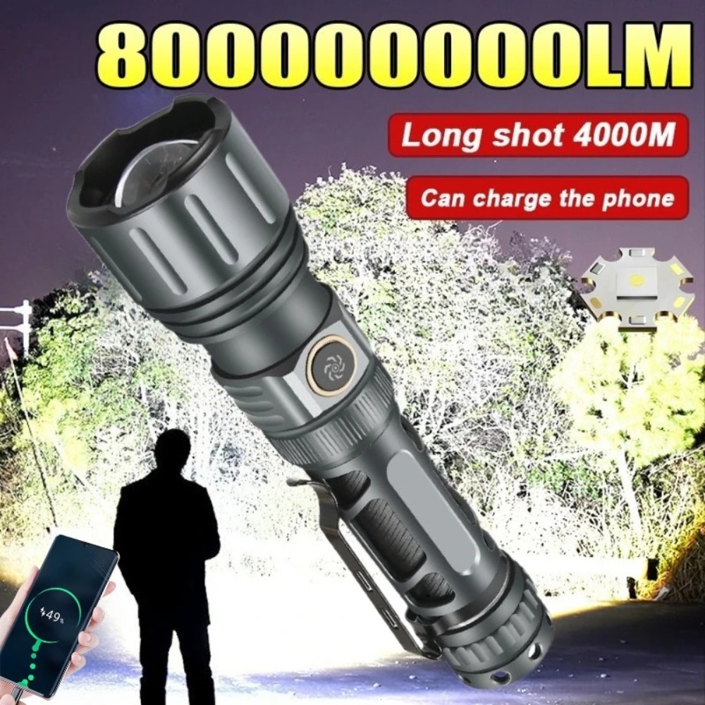 Outdoor Lighting Waterproof - Super Bright Flashlight Portable Rechargeable LED