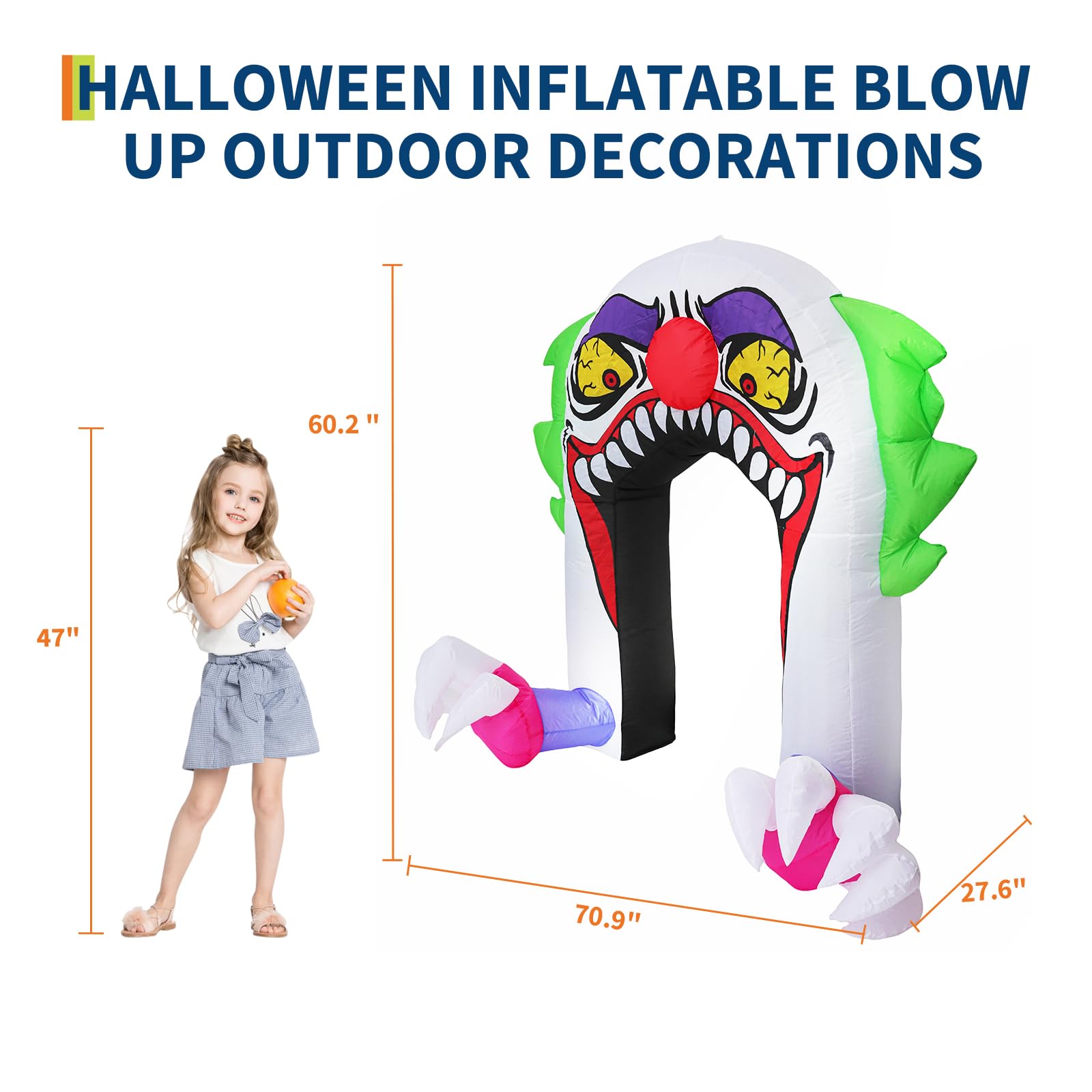 5ft Halloween Inflatable Clown - Outdoor Lighting Effects ulasan dan harga