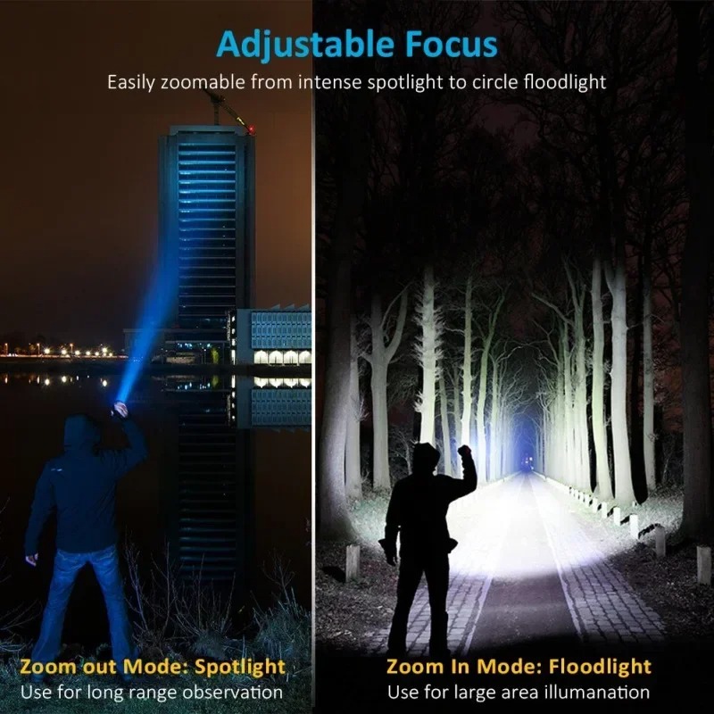 Rechargeable T6 Handheld Flash - Outdoor Lighting Black ulasan dan harga