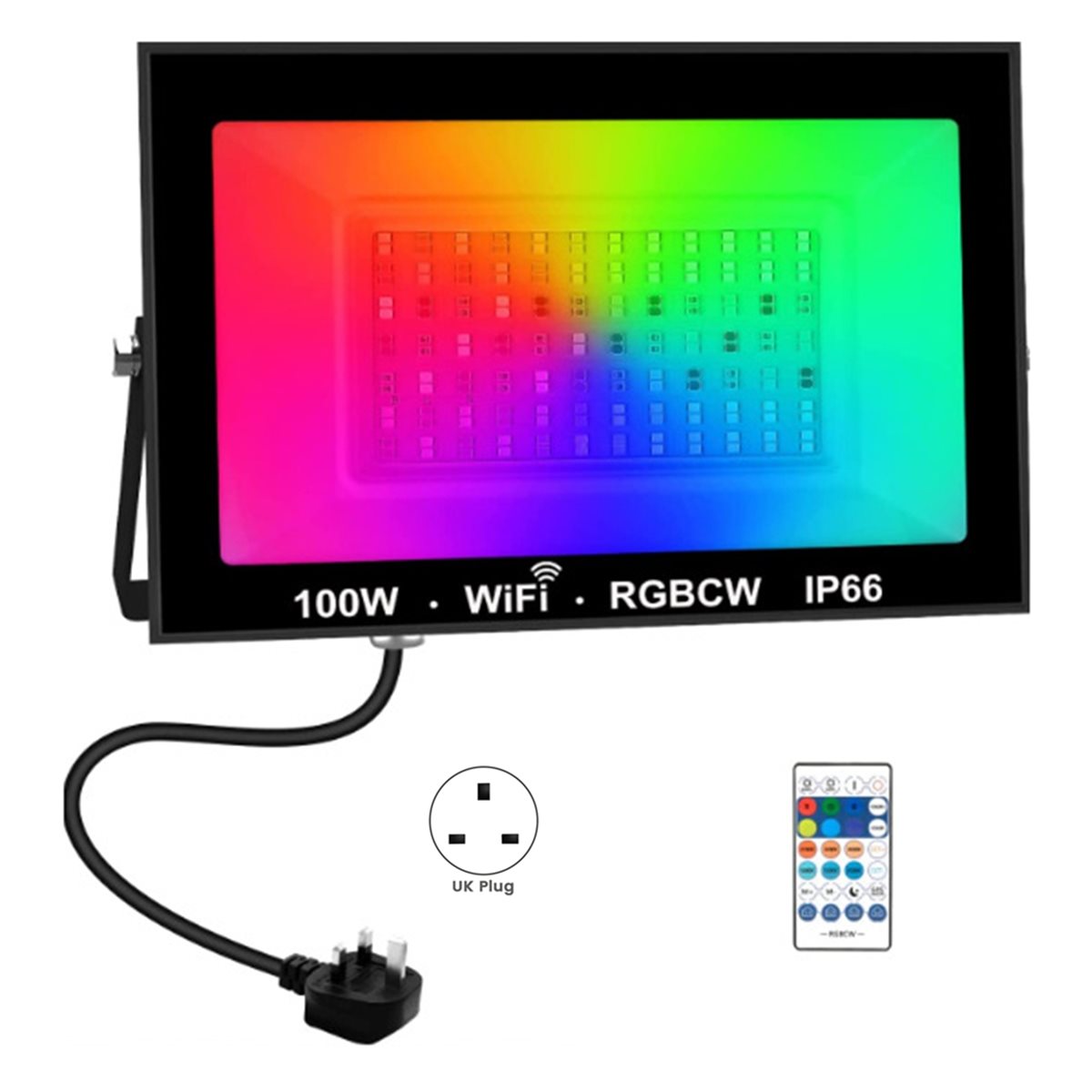 AA19 100W RGBCW LED Flood Ligh - Outdoor Lighting Uk ulasan dan harga