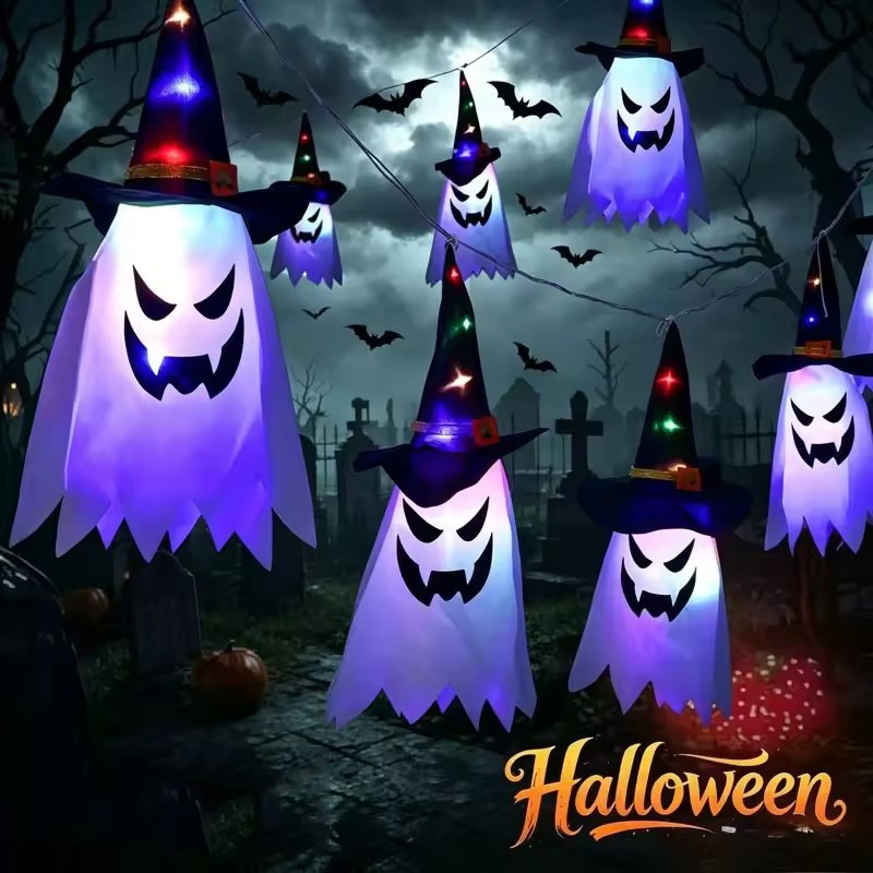 Halloween Glowing Witch Hat La - Outdoor Lighting Effects ulasan dan harga