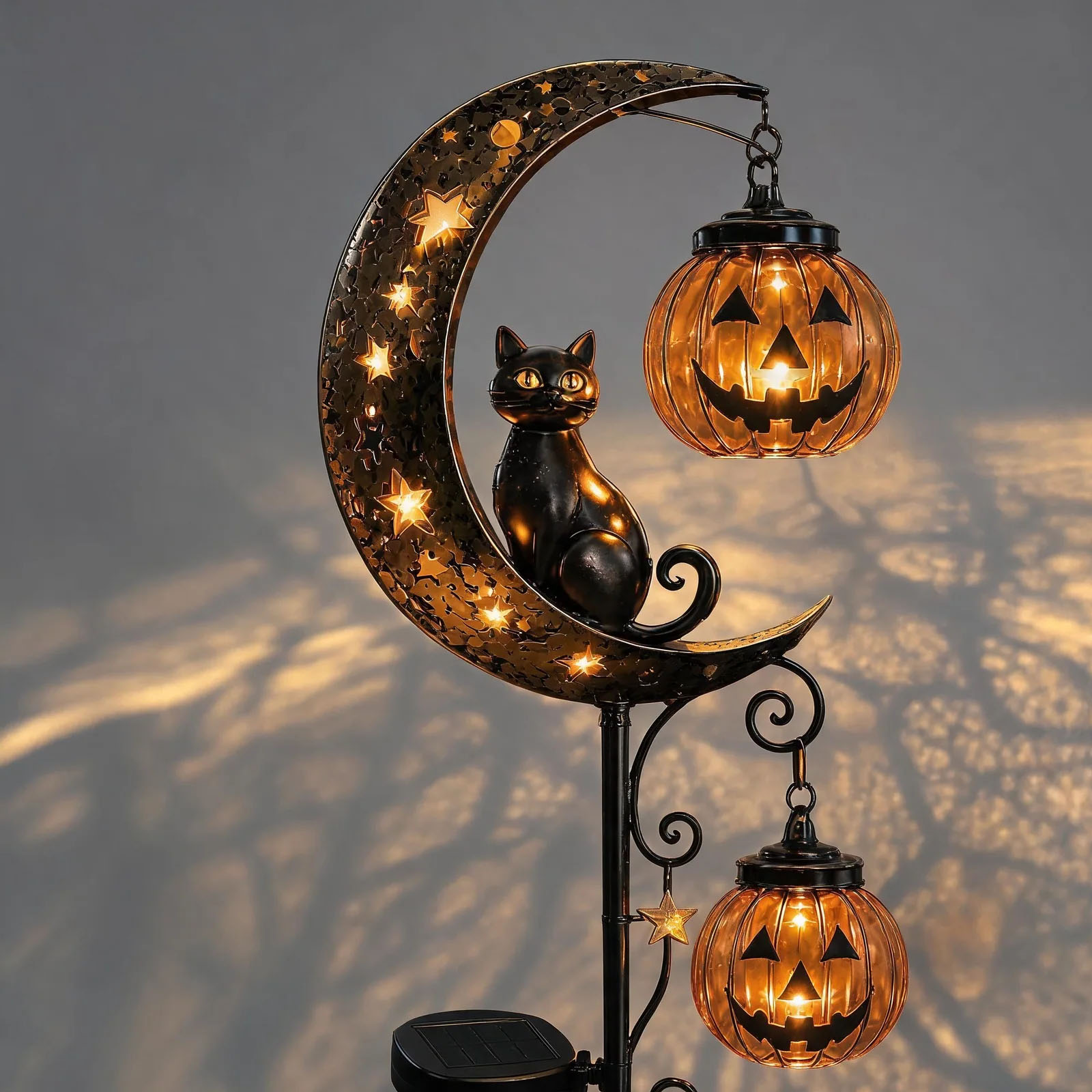 Solar Halloween Black Cat & Pu - Outdoor Lighting Black ulasan dan harga
